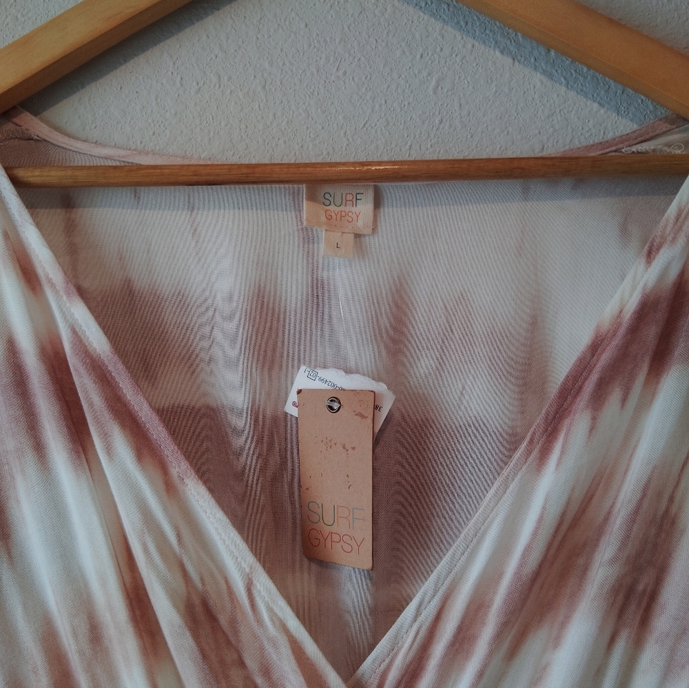 Surf Gypsy Pink and White Maxi Dress - Picture 4 of 6